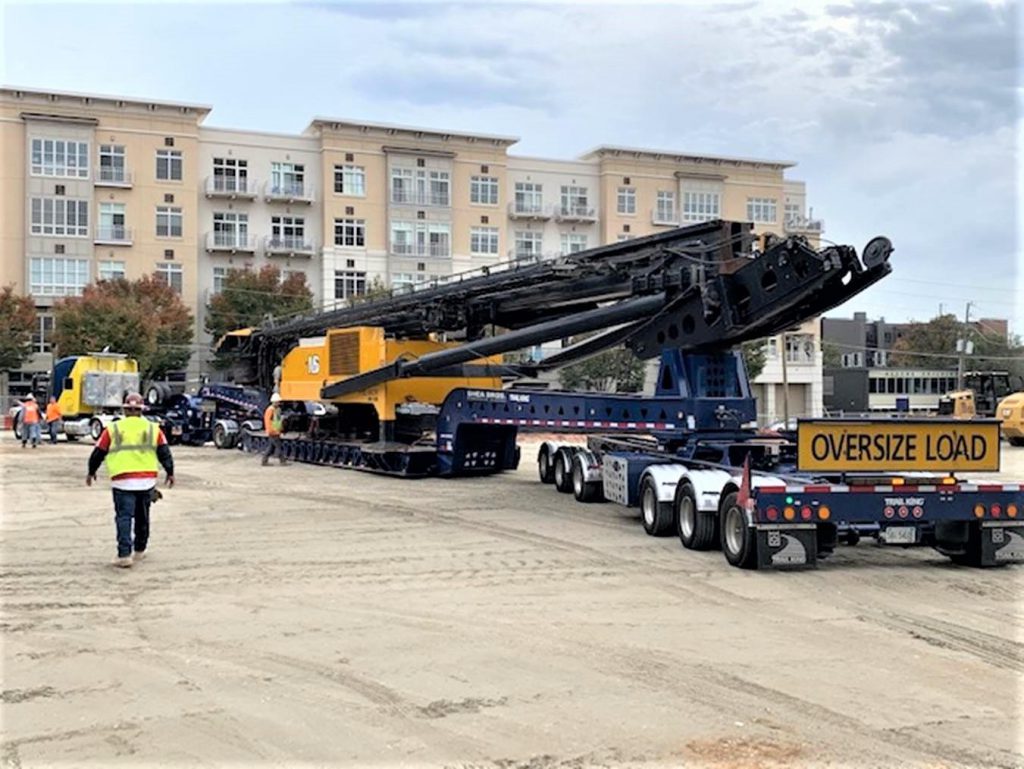 Morris Shea Deep Foundation Drill Rig Arrives At Raleigh Construction Site